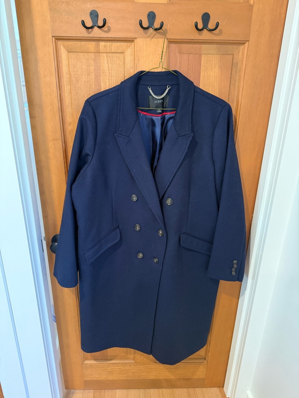 J. Crew Double-Breasted Navy Wool Peacoat
